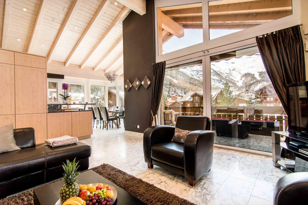 Chalet Sunshine Saas Fee Exteriör bild